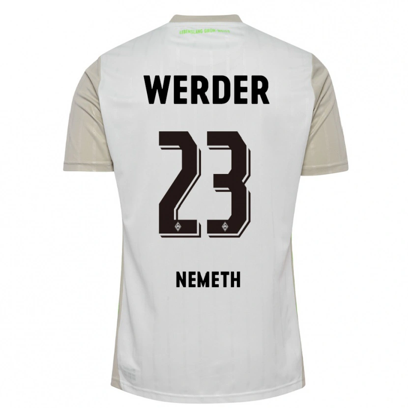 Danxen Kinderen Hanna Nemeth #23 Wit Zwart Uitshirt Uittenue 2025/26 T-Shirt