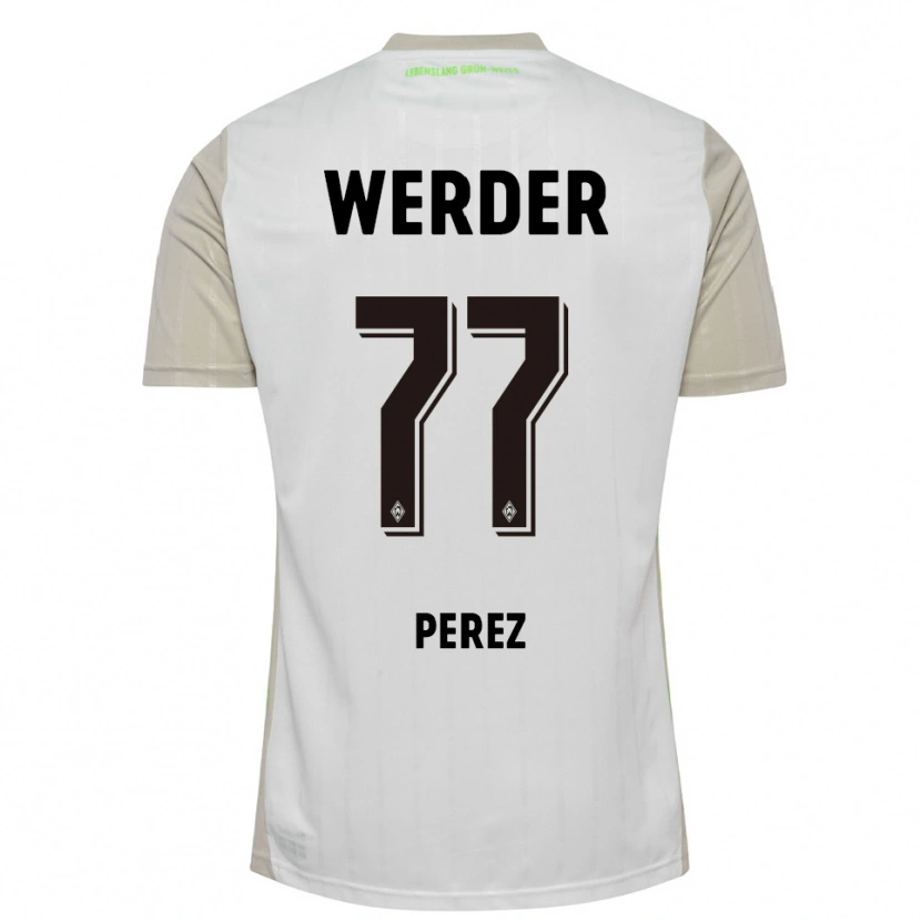 Danxen Kinderen Catalina Pérez Jaramillo #77 Wit Zwart Uitshirt Uittenue 2025/26 T-Shirt