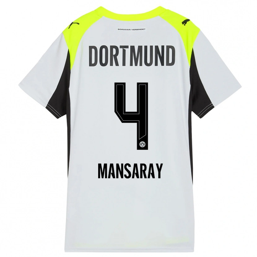 Danxen Kinderen Ismael Mansaray #4 Fluorescerend Geel Uitshirt Uittenue 2025/26 T-Shirt