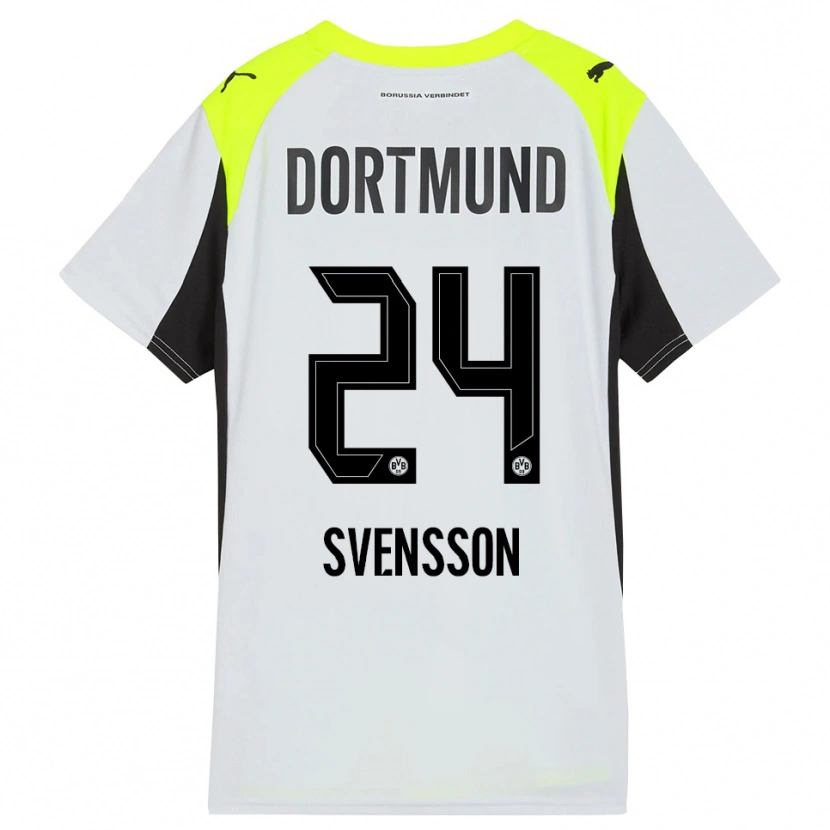 Danxen Kinderen Daniel Svensson #24 Fluorescerend Geel Uitshirt Uittenue 2025/26 T-Shirt