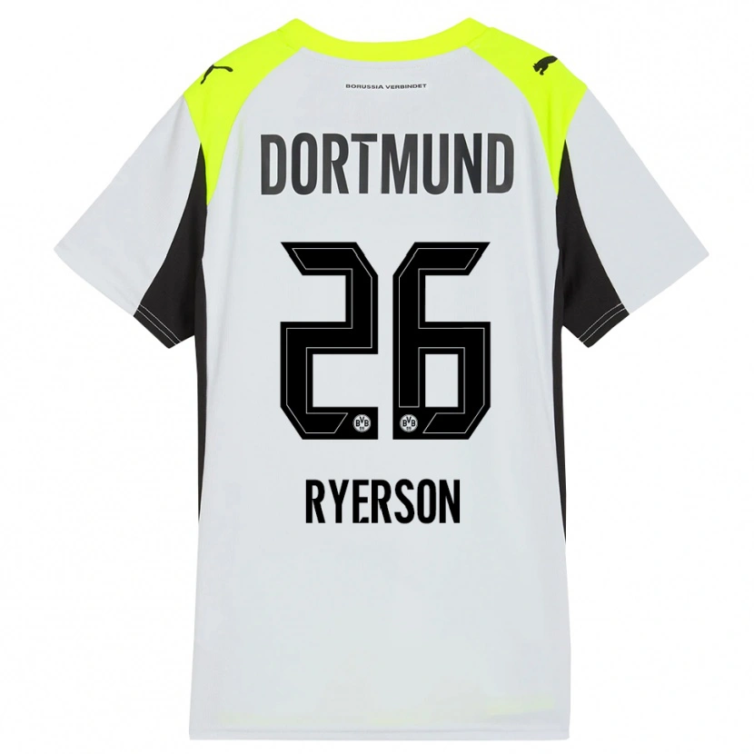 Danxen Kinderen Julian Ryerson #26 Fluorescerend Geel Uitshirt Uittenue 2025/26 T-Shirt