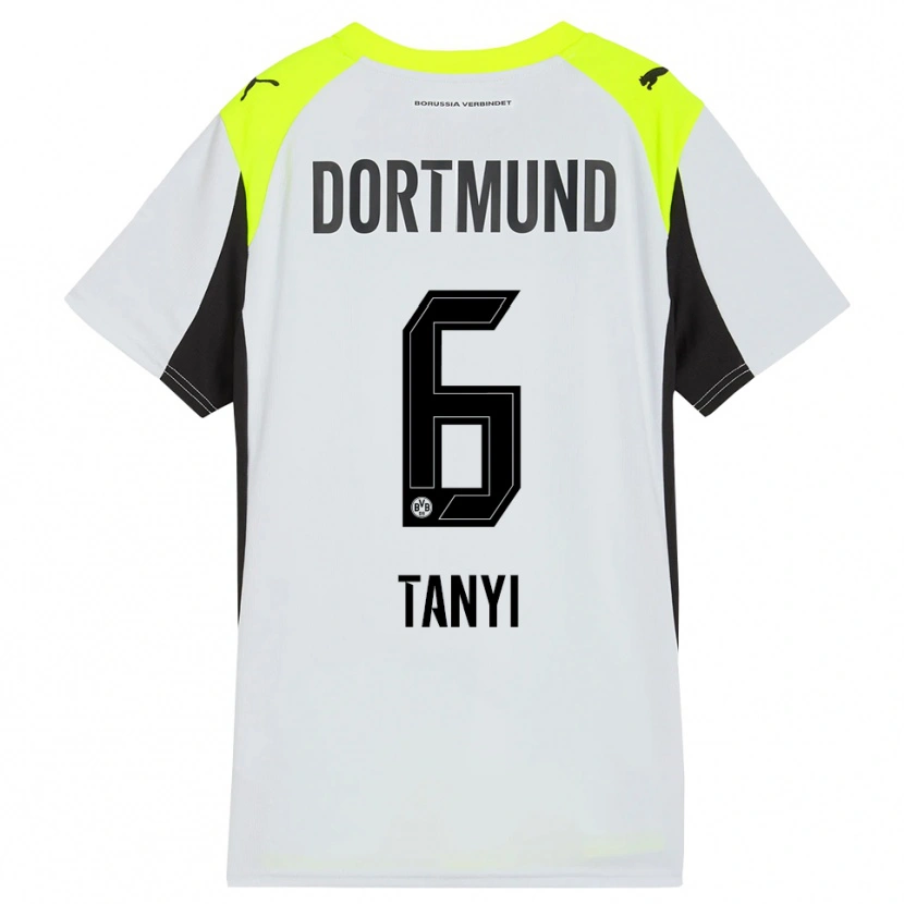 Danxen Kinderen Paul Tanyi #6 Fluorescerend Geel Uitshirt Uittenue 2025/26 T-Shirt