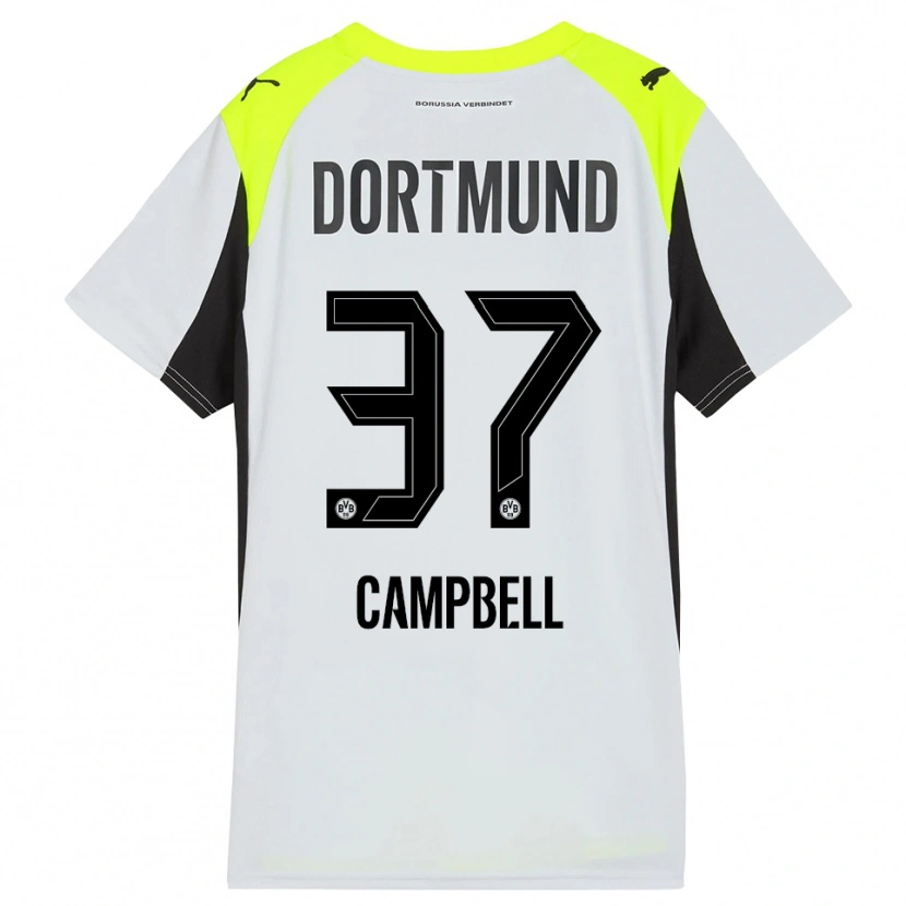 Danxen Kinderen Cole Campbell #37 Fluorescerend Geel Uitshirt Uittenue 2025/26 T-Shirt