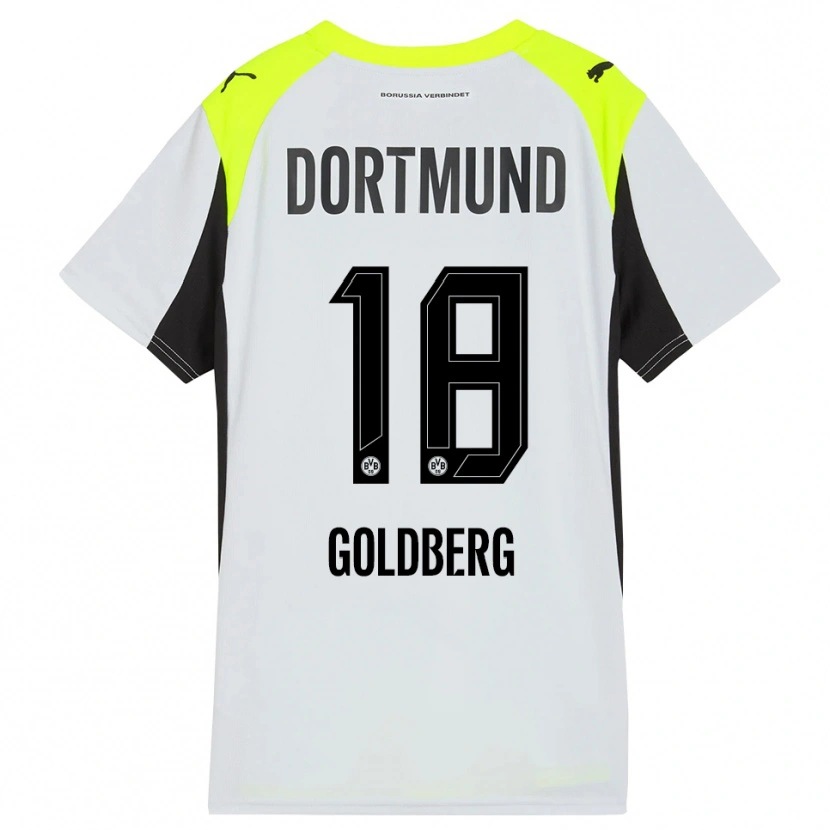 Danxen Kinderen Niclas Goldberg #18 Fluorescerend Geel Uitshirt Uittenue 2025/26 T-Shirt