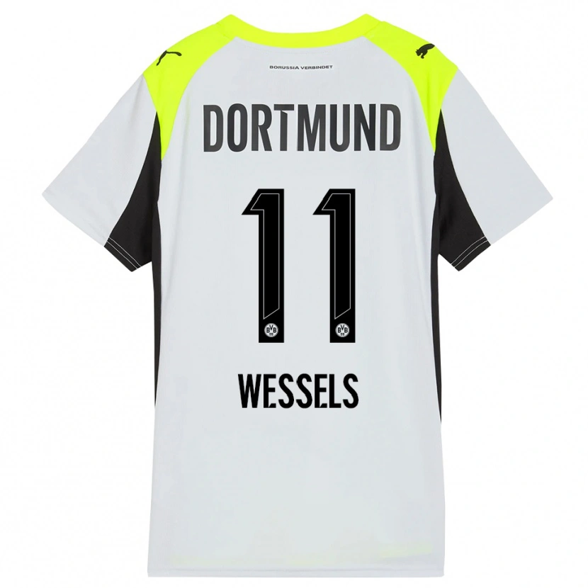 Danxen Kinderen Arne Wessels #11 Fluorescerend Geel Uitshirt Uittenue 2025/26 T-Shirt
