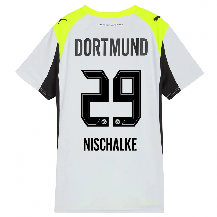 Danxen Kinderen Jermain Nischalke #29 Fluorescerend Geel Uitshirt Uittenue 2025/26 T-Shirt
