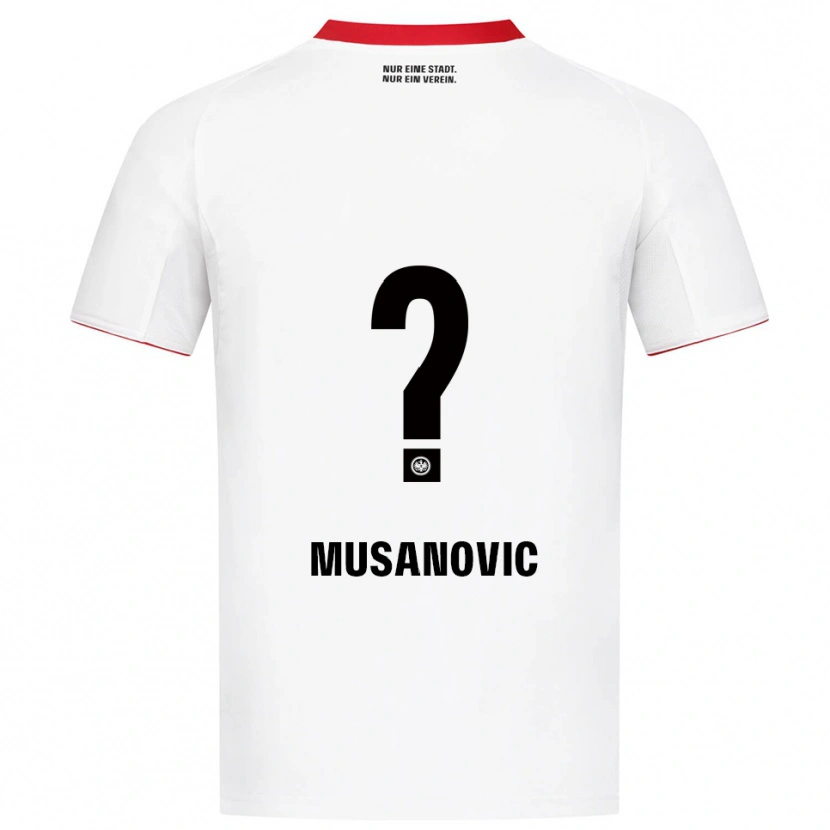 Danxen Kinderen Haris Musanovic #0 Wit Rood Uitshirt Uittenue 2025/26 T-Shirt