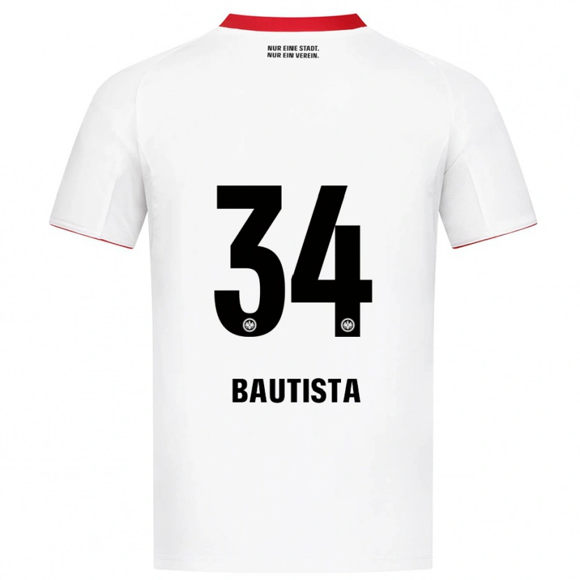 Danxen Kinderen Davis Bautista #34 Wit Rood Uitshirt Uittenue 2025/26 T-Shirt