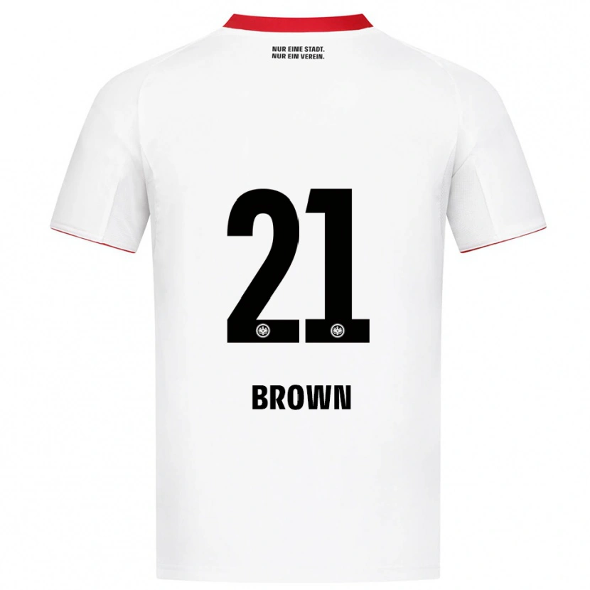 Danxen Kinderen Nathaniel Brown #21 Wit Rood Uitshirt Uittenue 2025/26 T-Shirt