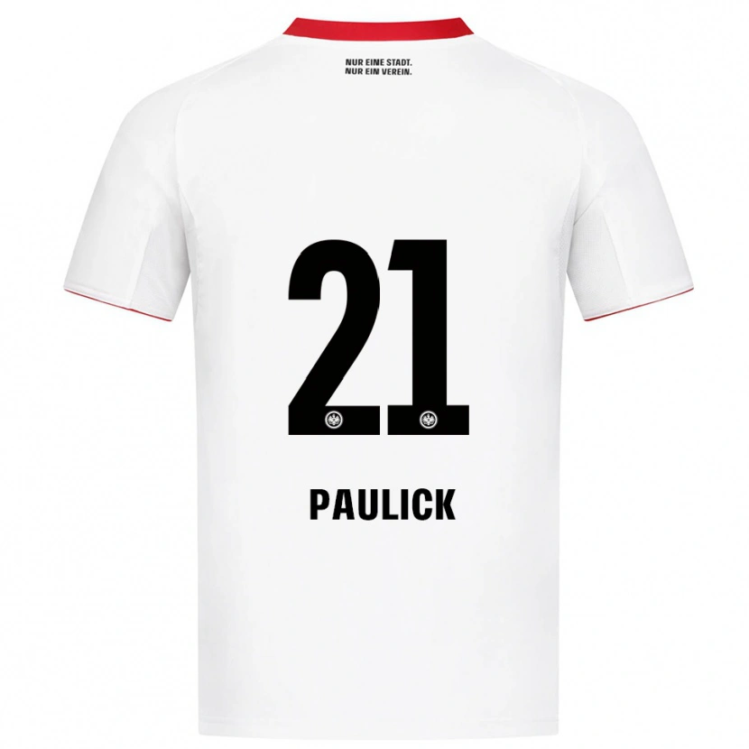 Danxen Kinderen Lea Paulick #21 Wit Rood Uitshirt Uittenue 2025/26 T-Shirt