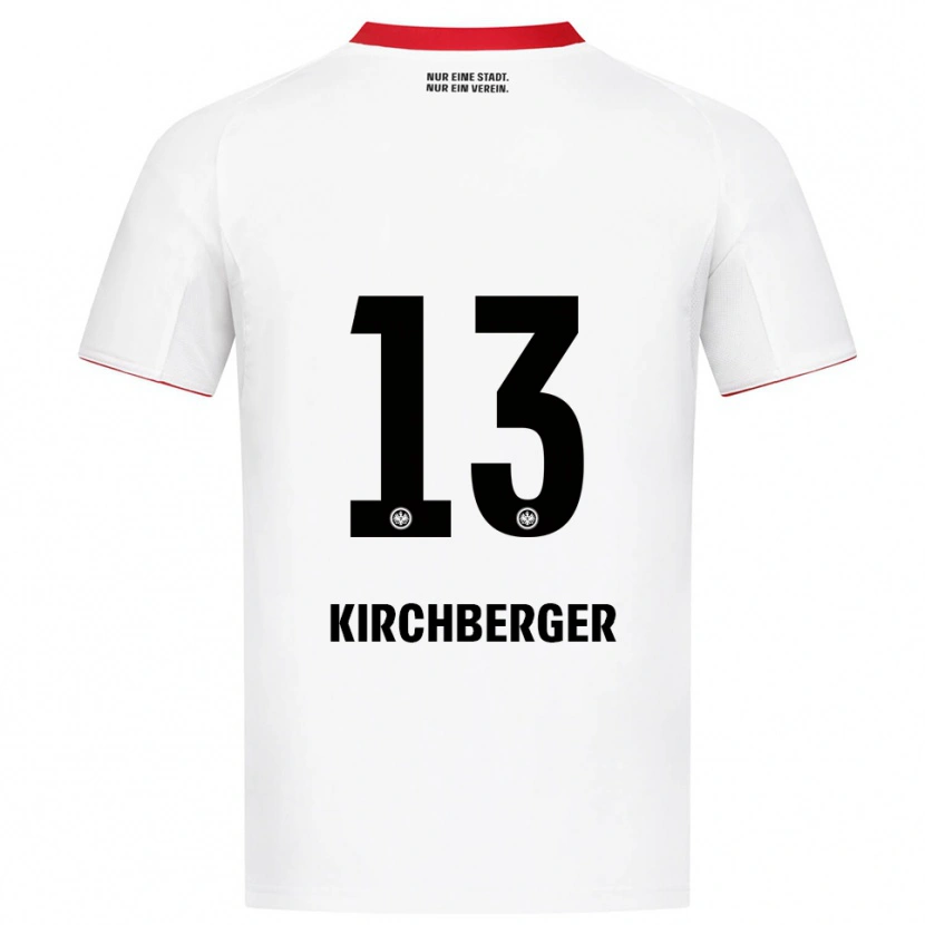 Danxen Kinderen Virginia Kirchberger #13 Wit Rood Uitshirt Uittenue 2025/26 T-Shirt