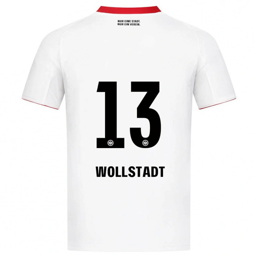 Danxen Kinderen Fabio Wollstadt #13 Wit Rood Uitshirt Uittenue 2025/26 T-Shirt