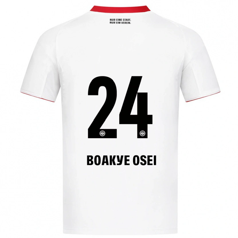 Danxen Kinderen Derek Boakye Osei #24 Wit Rood Uitshirt Uittenue 2025/26 T-Shirt