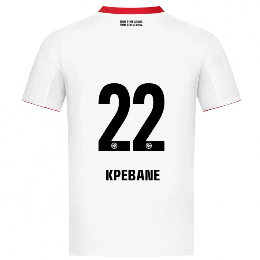Danxen Kinderen Tamiou Kpebane #22 Wit Rood Uitshirt Uittenue 2025/26 T-Shirt