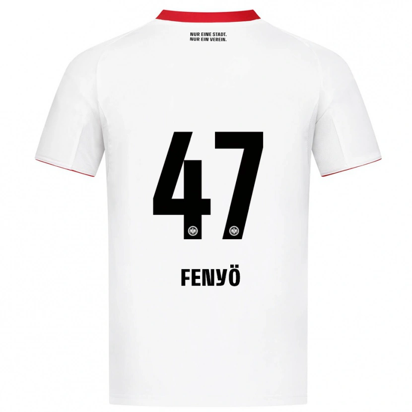 Danxen Kinderen Noah Fenyö #47 Wit Rood Uitshirt Uittenue 2025/26 T-Shirt