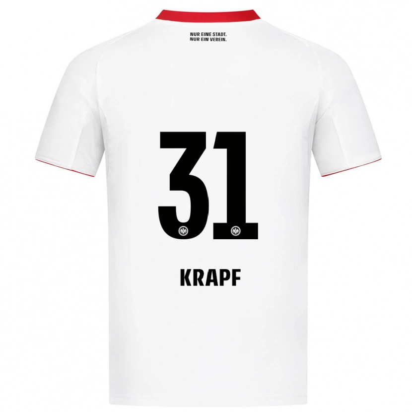 Danxen Kinderen Maximilian Krapf #31 Wit Rood Uitshirt Uittenue 2025/26 T-Shirt
