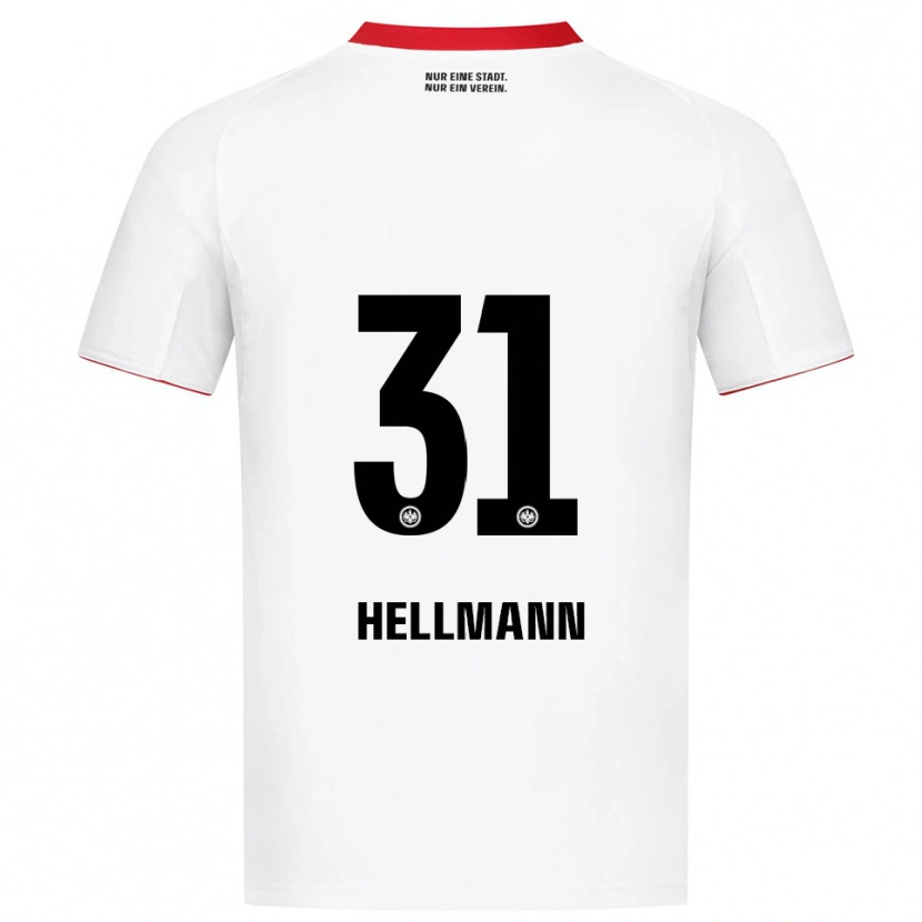 Danxen Kinderen Melvin Hellmann #31 Wit Rood Uitshirt Uittenue 2025/26 T-Shirt