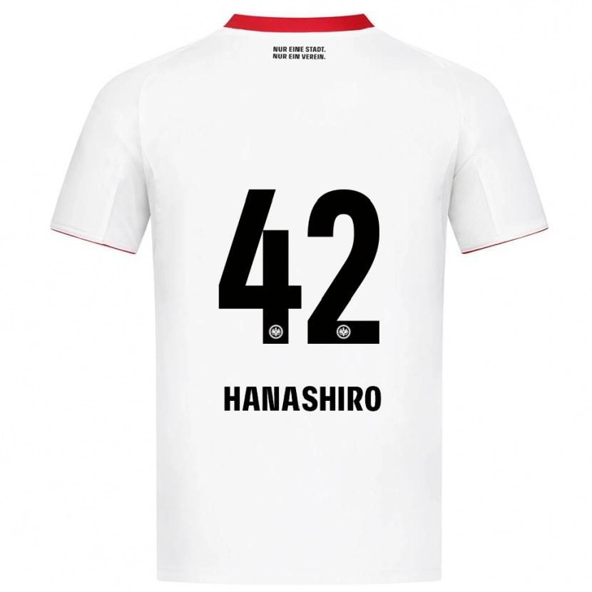 Danxen Kinderen Rinto Hanashiro #42 Wit Rood Uitshirt Uittenue 2025/26 T-Shirt
