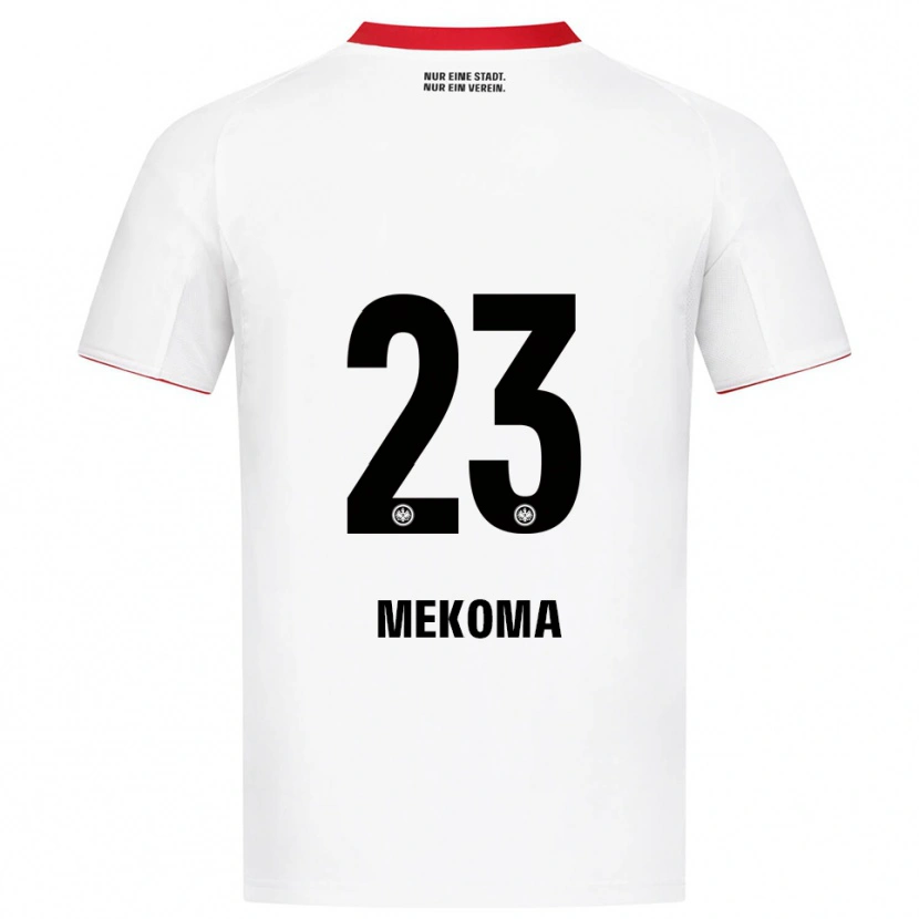 Danxen Kinderen Jamal Mekoma #23 Wit Rood Uitshirt Uittenue 2025/26 T-Shirt