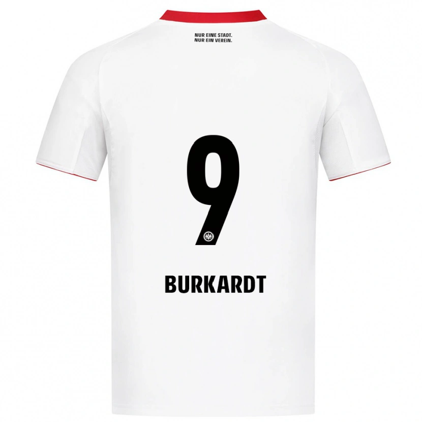 Danxen Kinderen Jonathan Burkardt #9 Wit Rood Uitshirt Uittenue 2025/26 T-Shirt