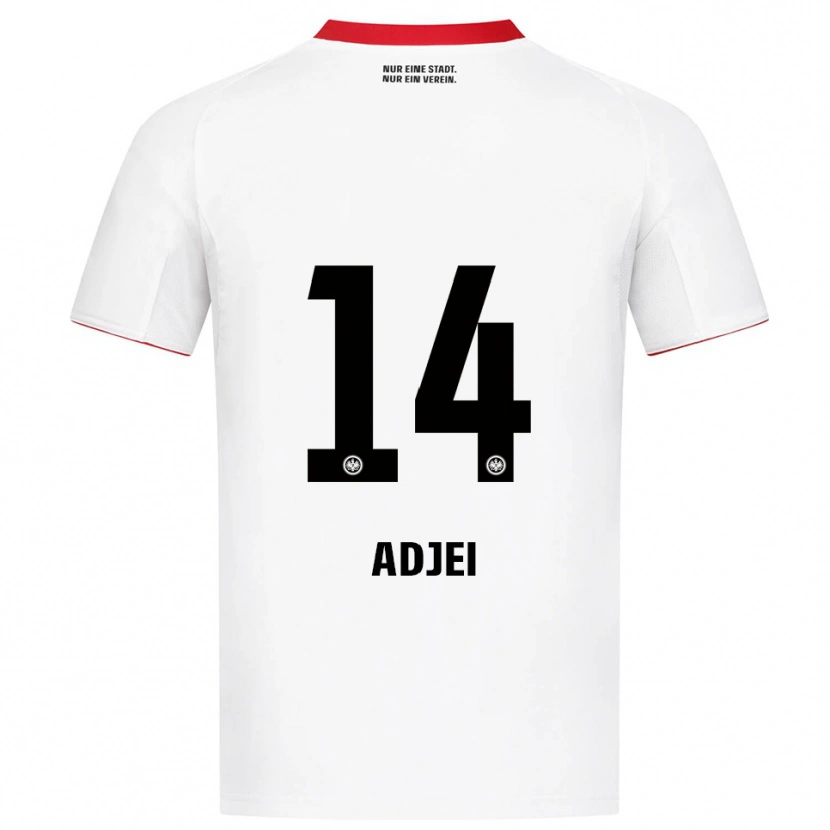 Danxen Kinderen Allen Adjei #14 Wit Rood Uitshirt Uittenue 2025/26 T-Shirt