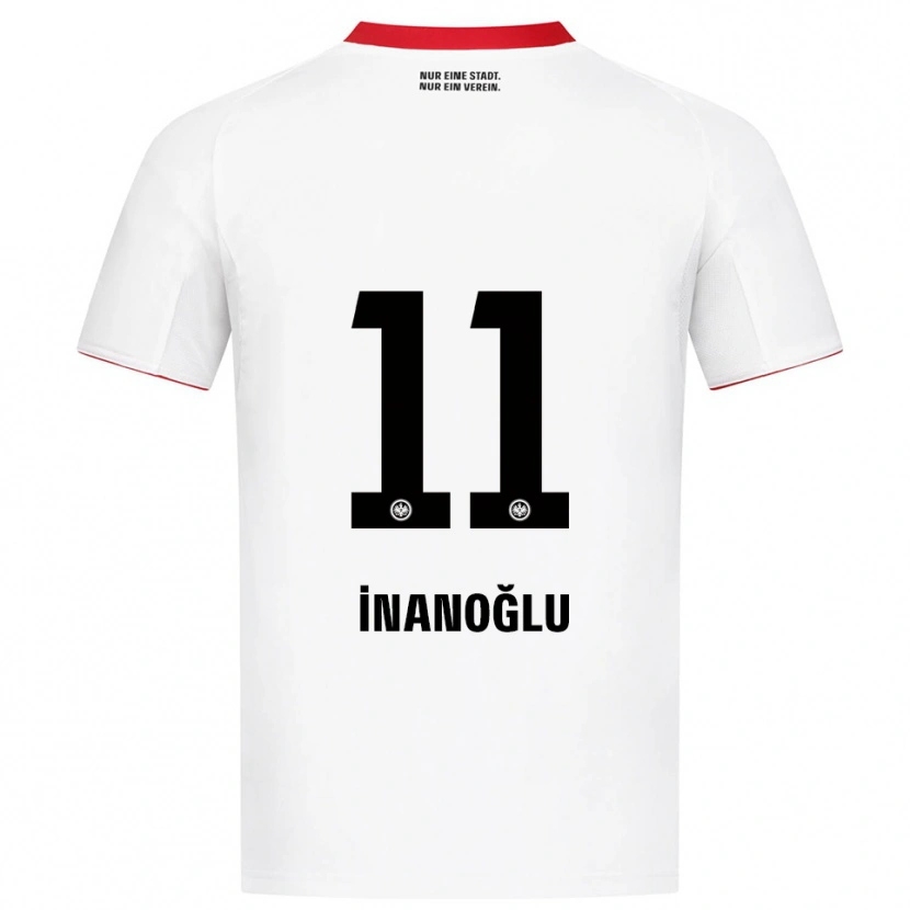 Danxen Kinderen Kaan İnanoğlu #11 Wit Rood Uitshirt Uittenue 2025/26 T-Shirt