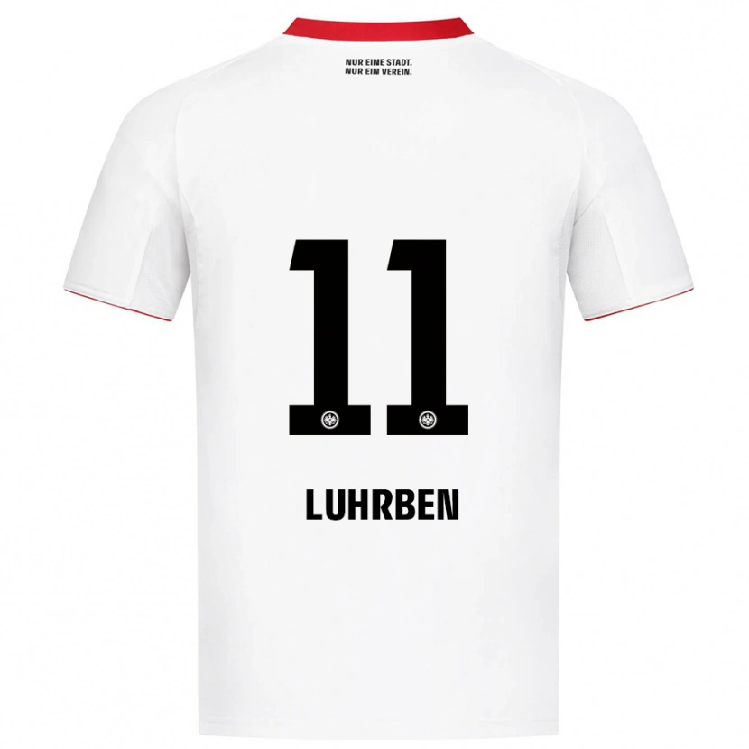 Danxen Kinderen Nina Lührßen #11 Wit Rood Uitshirt Uittenue 2025/26 T-Shirt