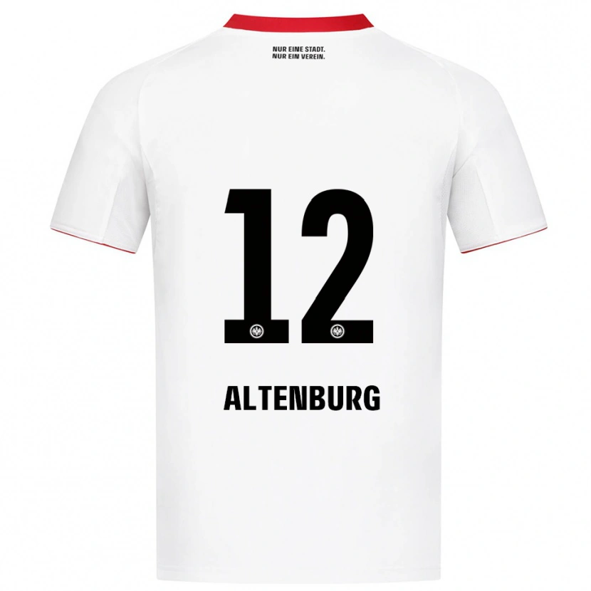 Danxen Kinderen Lina Altenburg #12 Wit Rood Uitshirt Uittenue 2025/26 T-Shirt