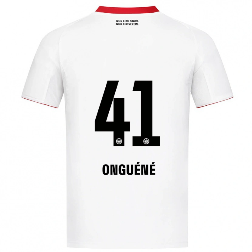 Danxen Kinderen Jérôme Onguéné #41 Wit Rood Uitshirt Uittenue 2025/26 T-Shirt