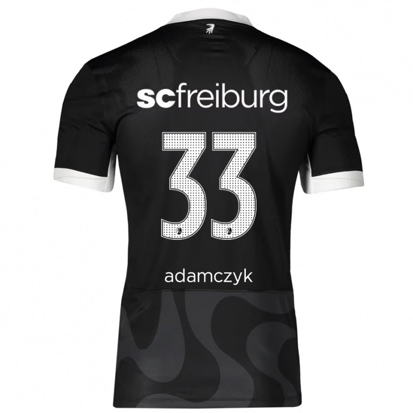 Danxen Kinderen Rebecca Adamczyk #33 Zwart Wit Uitshirt Uittenue 2025/26 T-Shirt