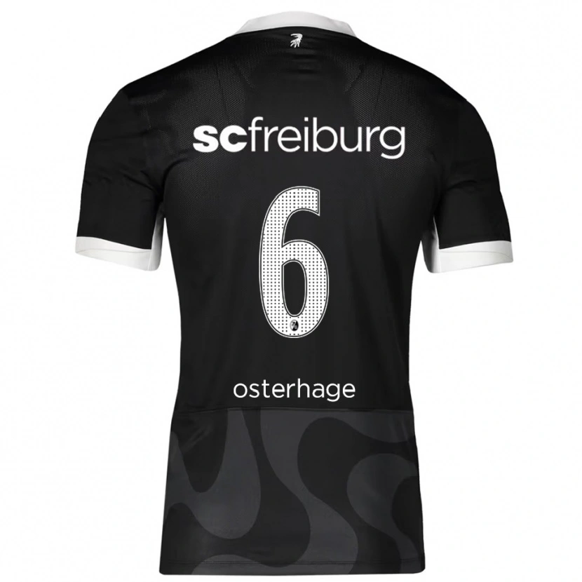 Danxen Kinderen Patrick Osterhage #6 Zwart Wit Uitshirt Uittenue 2025/26 T-Shirt