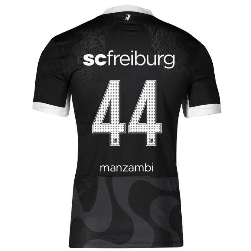 Danxen Kinderen Johan Manzambi #44 Zwart Wit Uitshirt Uittenue 2025/26 T-Shirt