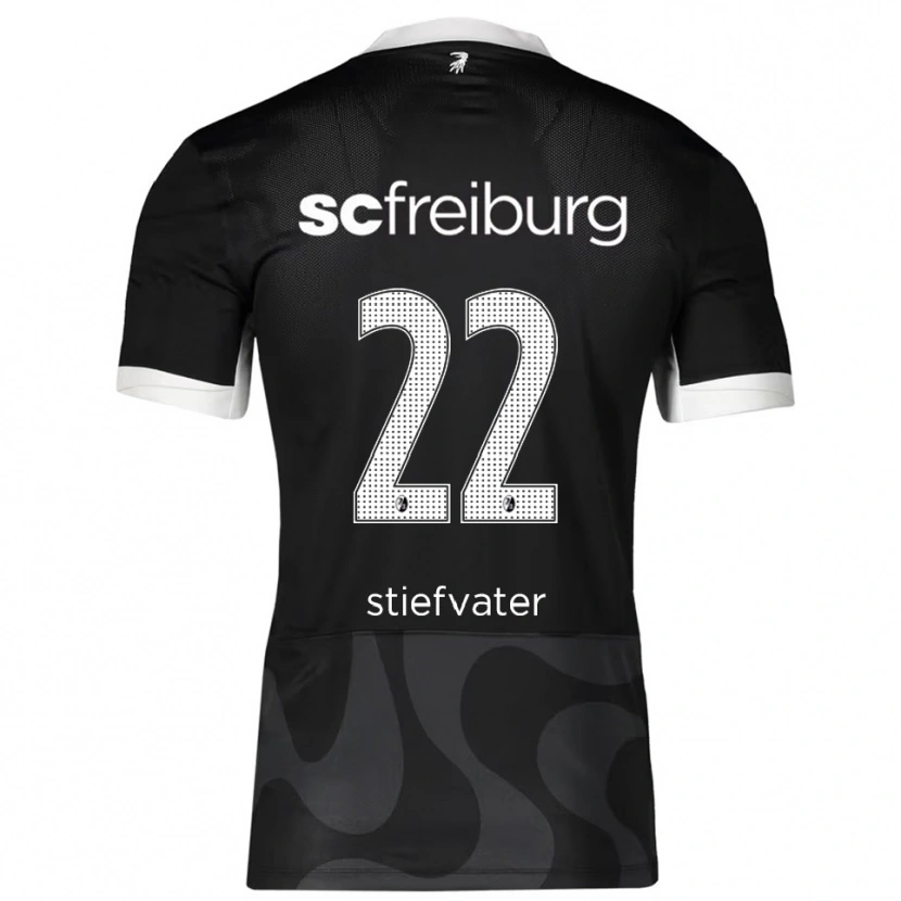 Danxen Kinderen Max Stiefvater #22 Zwart Wit Uitshirt Uittenue 2025/26 T-Shirt