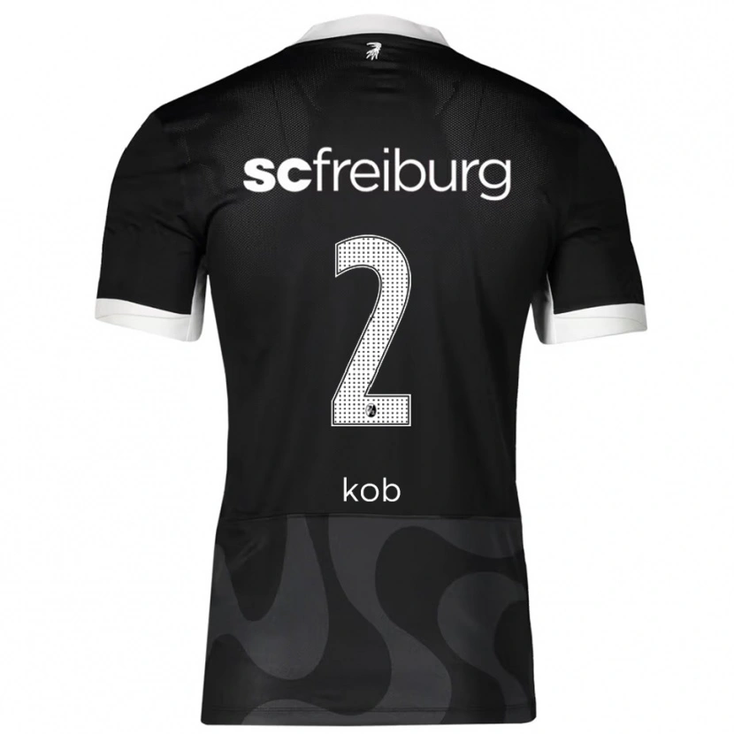 Danxen Kinderen Leon Koß #2 Zwart Wit Uitshirt Uittenue 2025/26 T-Shirt