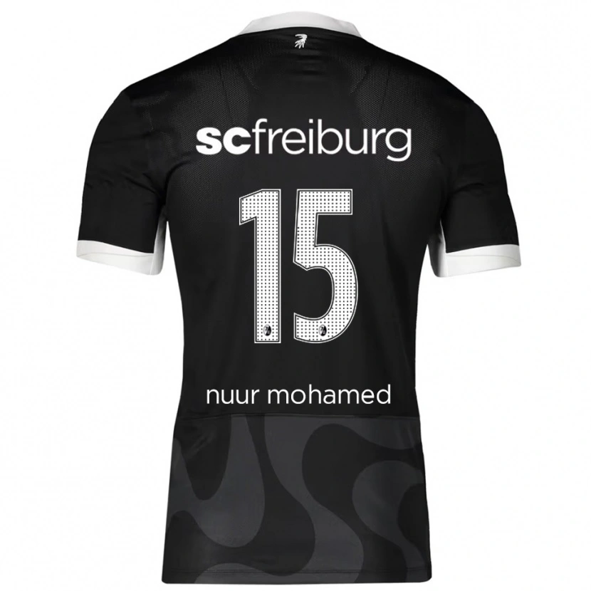 Danxen Kinderen Billal Nuur Mohamed #15 Zwart Wit Uitshirt Uittenue 2025/26 T-Shirt