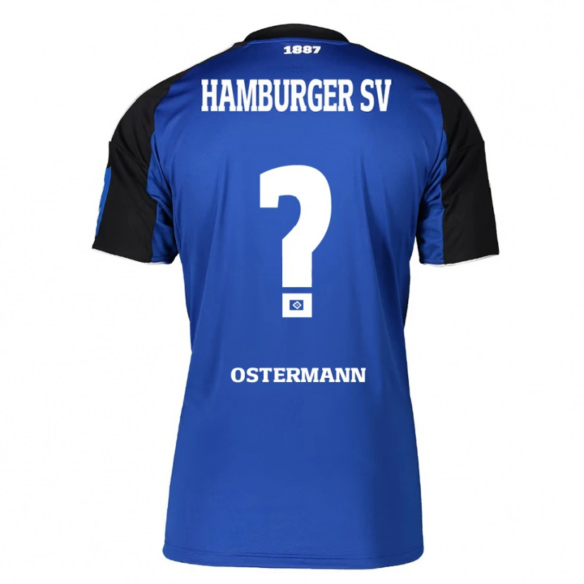 Danxen Kinderen Sören Ostermann #0 Blauw Zwart Uitshirt Uittenue 2025/26 T-Shirt