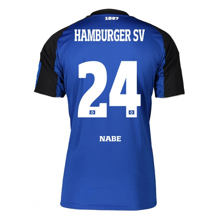 Danxen Kinderen Jamal Nabe #24 Blauw Zwart Uitshirt Uittenue 2025/26 T-Shirt