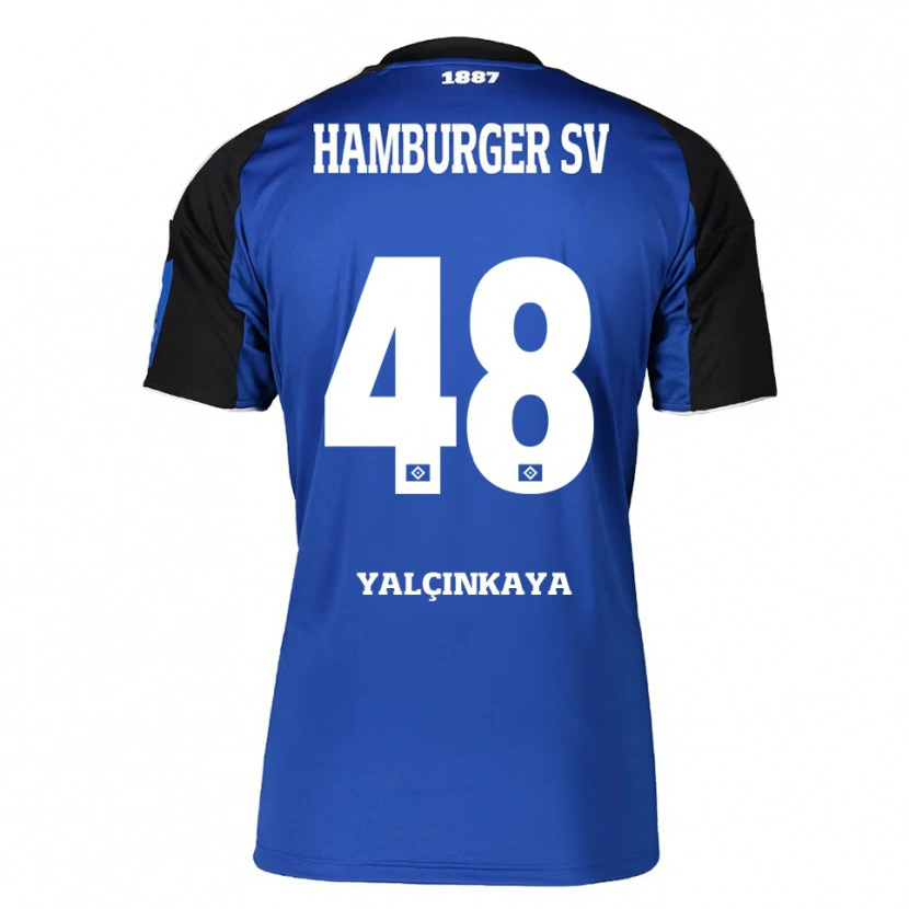 Danxen Kinderen Bilal Yalcinkaya #48 Blauw Zwart Uitshirt Uittenue 2025/26 T-Shirt