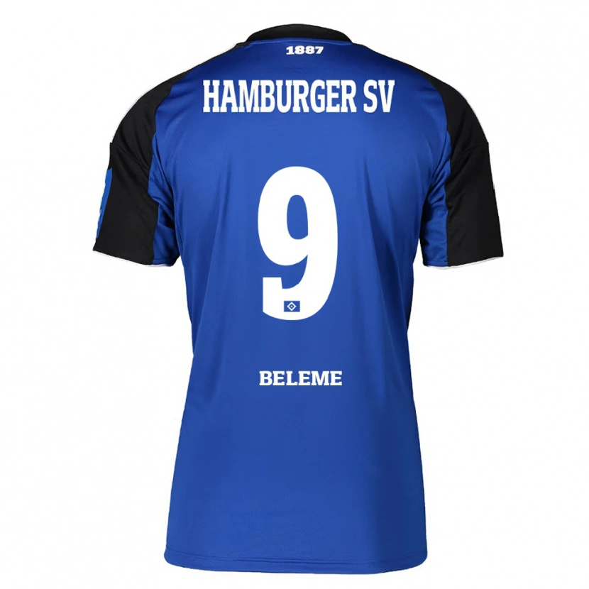 Danxen Kinderen Daouda Beleme #9 Blauw Zwart Uitshirt Uittenue 2025/26 T-Shirt