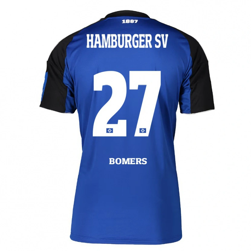 Danxen Kinderen Henrik Bomers #27 Blauw Zwart Uitshirt Uittenue 2025/26 T-Shirt