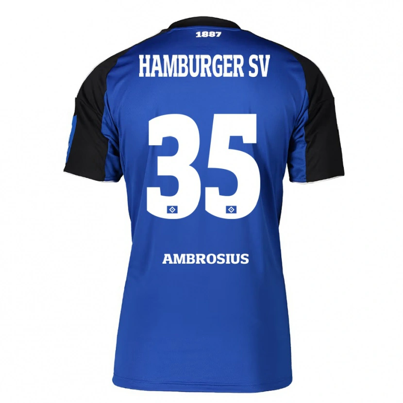 Danxen Kinderen Stephan Ambrosius #35 Blauw Zwart Uitshirt Uittenue 2025/26 T-Shirt