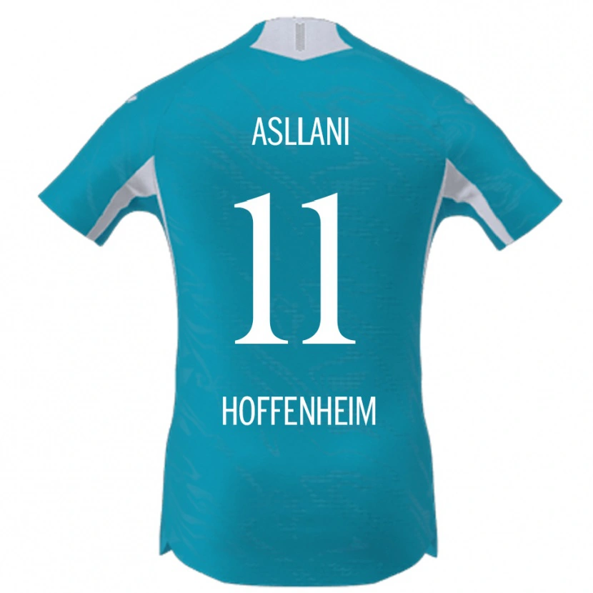 Danxen Kinderen Fisnik Asllani #11 Hemelsblauw Uitshirt Uittenue 2025/26 T-Shirt