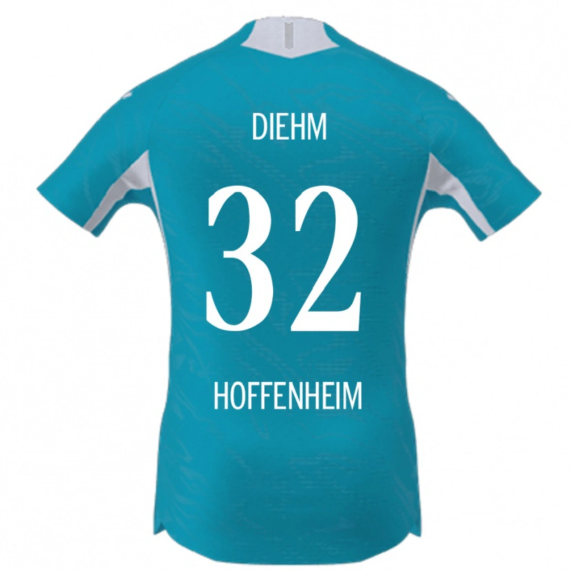 Danxen Kinderen Vanessa Diehm #32 Hemelsblauw Uitshirt Uittenue 2025/26 T-Shirt