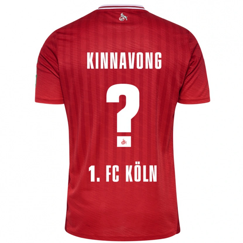 Danxen Kinderen Jordan Kinnavong #0 Rood Wit Uitshirt Uittenue 2025/26 T-Shirt