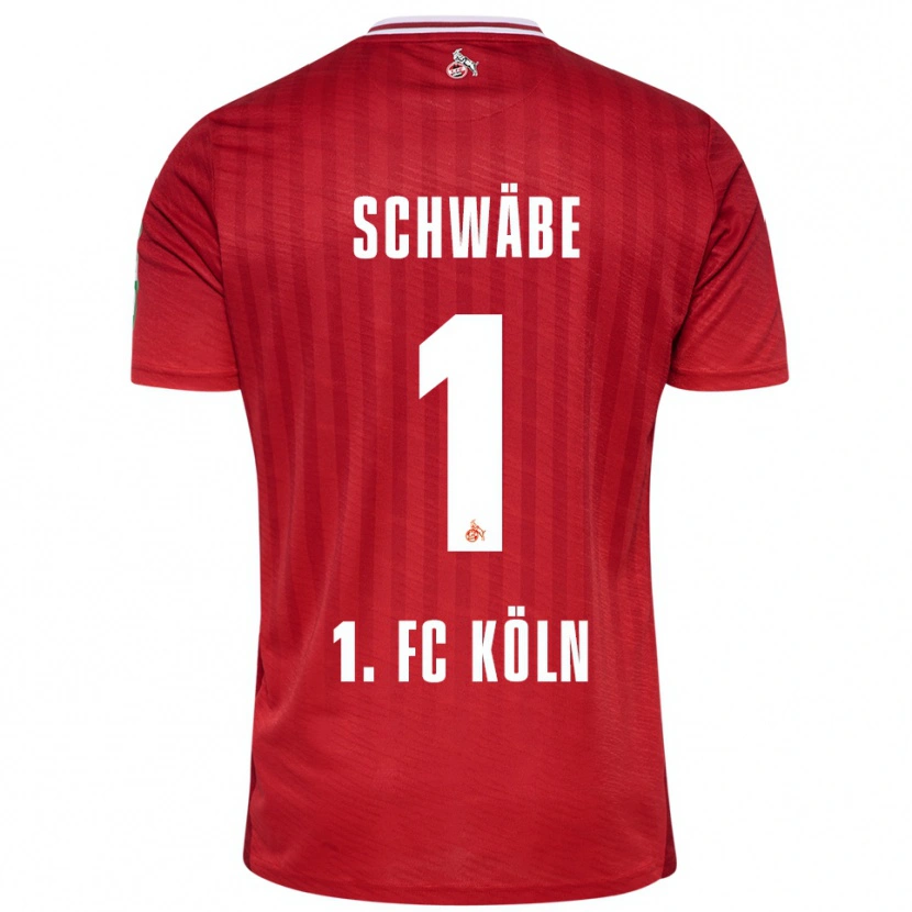 Danxen Kinderen Marvin Schwäbe #1 Rood Wit Uitshirt Uittenue 2025/26 T-Shirt