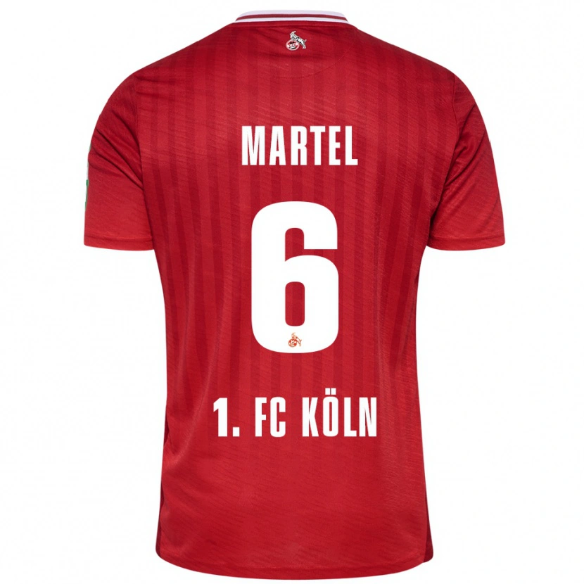 Danxen Kinderen Eric Martel #6 Rood Wit Uitshirt Uittenue 2025/26 T-Shirt