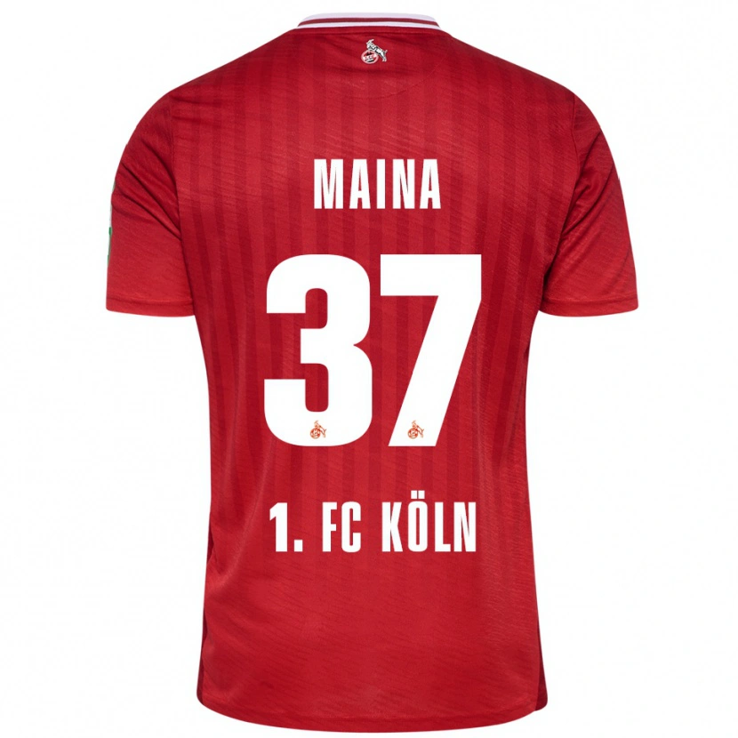 Danxen Kinderen Linton Maina #37 Rood Wit Uitshirt Uittenue 2025/26 T-Shirt