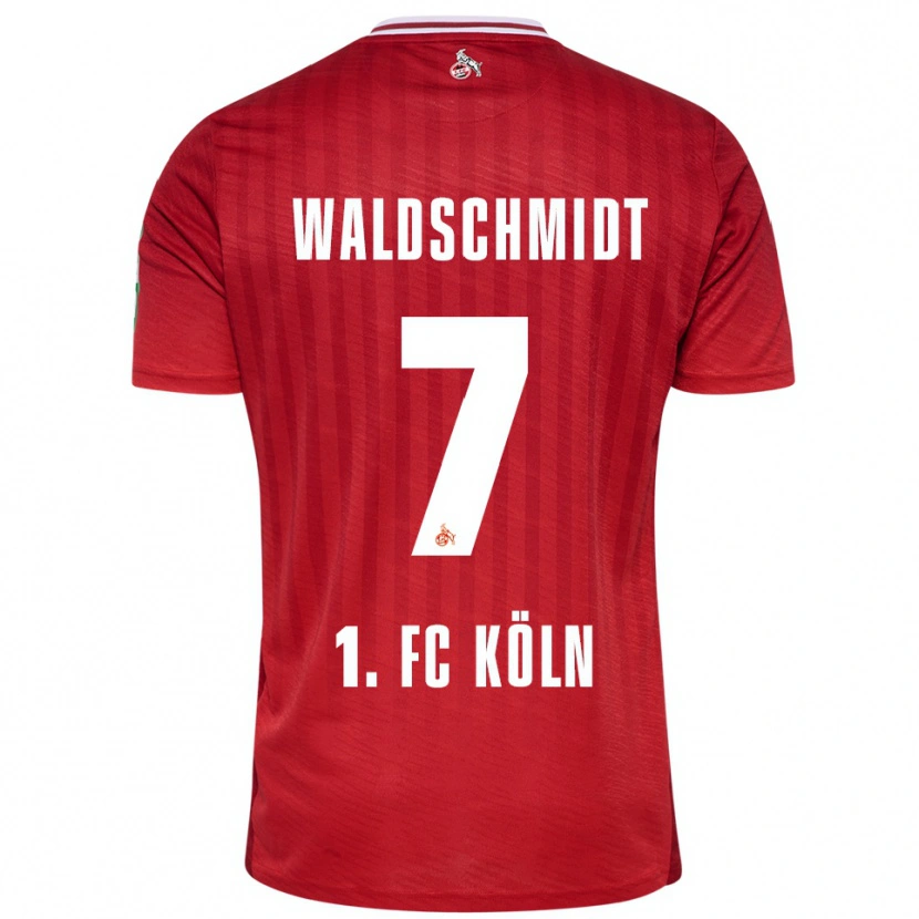 Danxen Kinderen Luca Waldschmidt #7 Rood Wit Uitshirt Uittenue 2025/26 T-Shirt