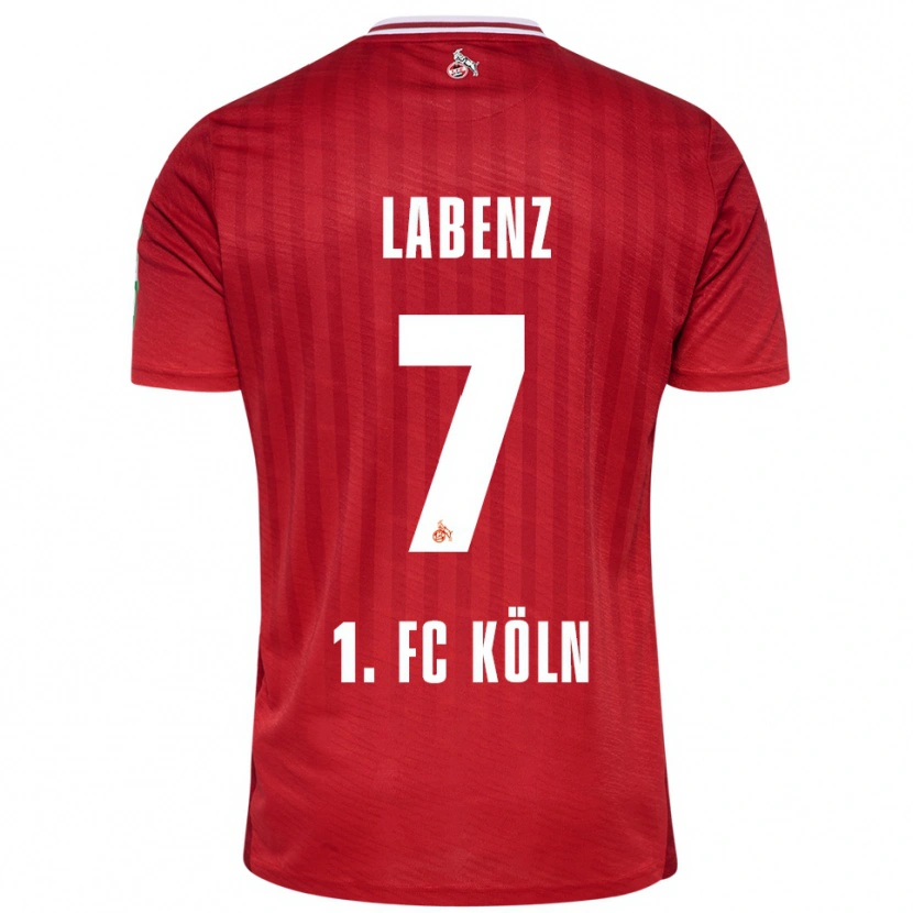 Danxen Kinderen Luiz Labenz #7 Rood Wit Uitshirt Uittenue 2025/26 T-Shirt
