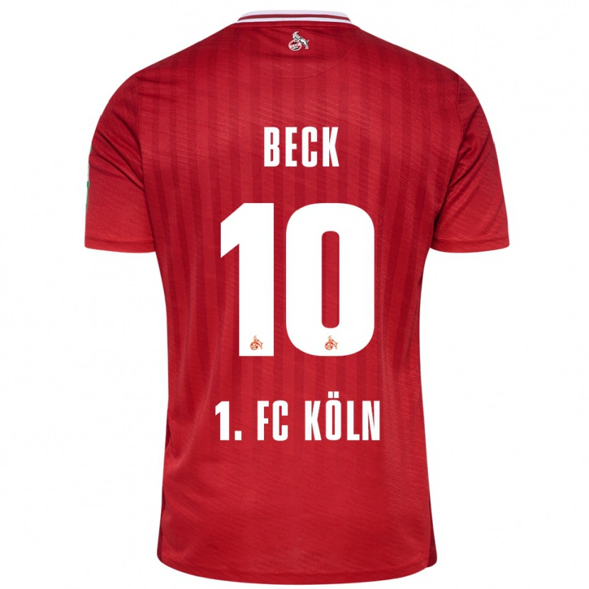 Danxen Kinderen Sharon Beck #10 Rood Wit Uitshirt Uittenue 2025/26 T-Shirt